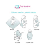 Bambi in the Woods Soft 100% Organic Muslin Cotton Swaddle Blanket - Dee Republic