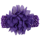 Chiffon Flower Soft Stretch Knit Headband - Assorted Colours - Dee Republic