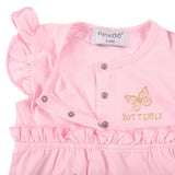Pretty Pink Butterfly Jumpsuit with Short Flutter Sleeve - Dee Republic