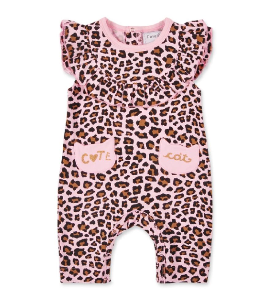 Secret Getaway Pink Leopard Print Belted Jumpsuit