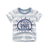 Good Vibes Stripe Cotton T-Shirt - Dee Republic